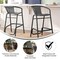 Flash Furniture Lila  Commercial Grade Indoor-Outdoor PE Rattan Restaurant Barstool with Black Aluminum Frame and Footrest in Gray, PK2 2-SDA-AD632032R-GY-GG - alternate 8